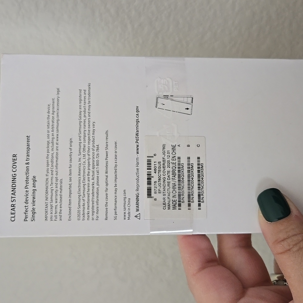 Samsung Galaxy S20 FE 5G Clear Case With Stand - Picture 2 of 4